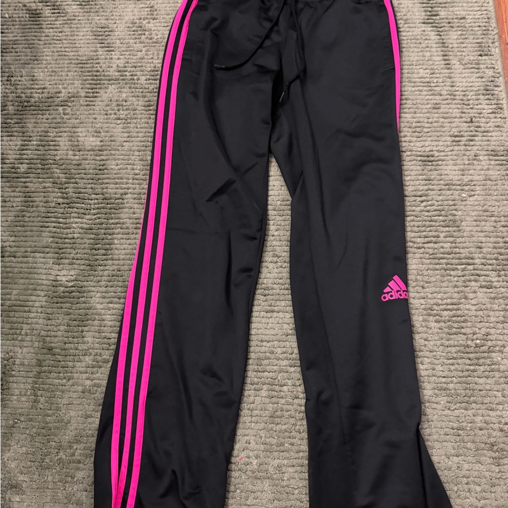 Adidas Woman’s Black and Pink Sweatpants
